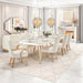 AICO Furniture - La Rachelle 9 Piece Dining Room Set in Medium Champagne - 9034000-136-9SET - GreatFurnitureDeal