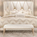 AICO Furniture - La Rachelle California Upholstered Panel Bed in Medium Champagne - 9034000CK-136 - GreatFurnitureDeal