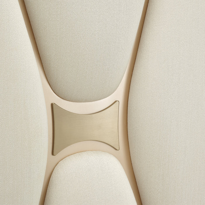 AICO Furniture - La Rachelle Eastern King Upholstered Panel Bed in Medium Champagne - 9034000EK-136