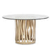 AICO Furniture - La Rachelle 54 Round Dining Table in Medium Champagne - 9034001RND-136 - GreatFurnitureDeal