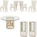 AICO Furniture - La Rachelle 7 Piece Round Dining Table Set in Medium Champagne - 9034001RND-136-7SET - GreatFurnitureDeal