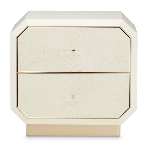 AICO Furniture - La Rachelle Accent Cabinet-Nightstand 2 Drawers in Medium Champagne - 9034042-136 - GreatFurnitureDeal