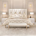 AICO Furniture - La Rachelle 6 Piece Queen Bedroom Set in Medium Champagne - 9034000QN-136-6SET - GreatFurnitureDeal