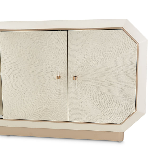 AICO Furniture - La Rachelle Media Cabinet in Medium Champagne - 9034081-136 - GreatFurnitureDeal