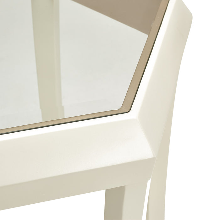 AICO Furniture - La Rachelle Hexagon Accent Table in Medium Champagne - 9034222-136 - GreatFurnitureDeal