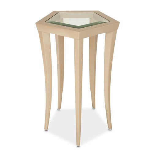 AICO Furniture - La Rachelle Chairside Table in Medium Champagne - 9034225-136 - GreatFurnitureDeal