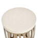 AICO Furniture - La Rachelle Round Chair Side Table W/Metal Base in Medium Champagne - 9034226-822 - GreatFurnitureDeal