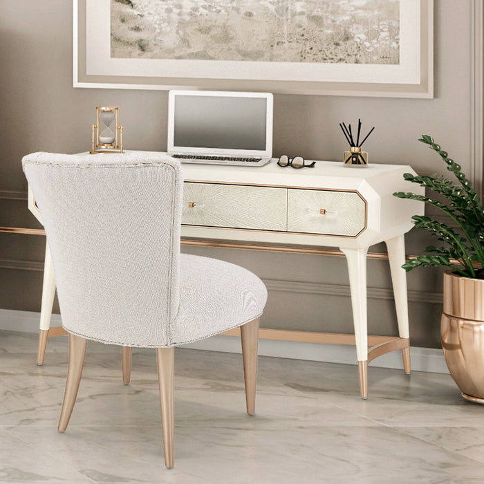 AICO Furniture - La Rachelle Vanity Desk Chair in Medium Champagne - 9034244-136