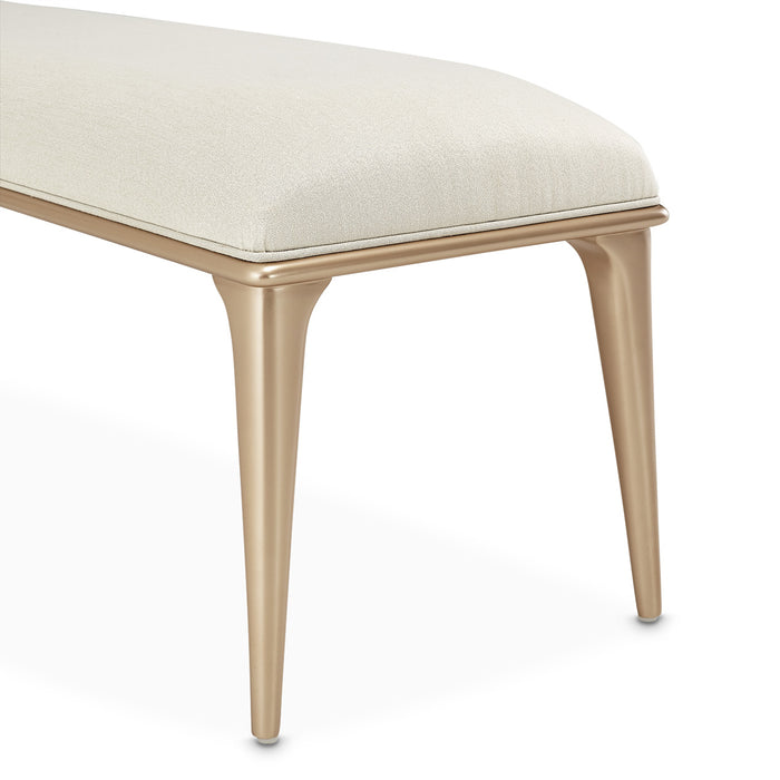 AICO Furniture - La Rachelle Bench in Medium Champagne - 9034904-136