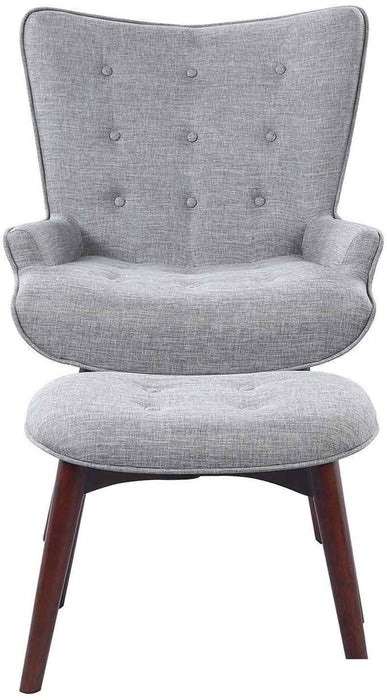 Coaster Furniture - Gray Accent Chair With Ottoman - 904119