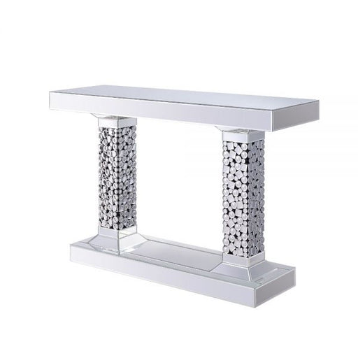 Acme Furniture - Kachina Mirrored & Faux Diamonds Console Table - 90446 - GreatFurnitureDeal