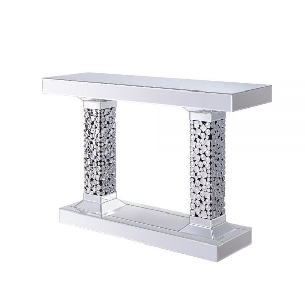 Acme Furniture - Kachina Mirrored & Faux Diamonds Console Table - 90446