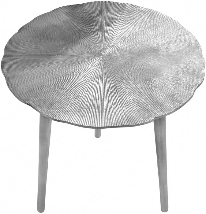 Meridian Furniture - Rohan End Table in Silver - 260-ET