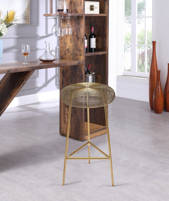 Meridian Furniture - Tuscany Bar Stool Set of 2 in Gold - 964Gold