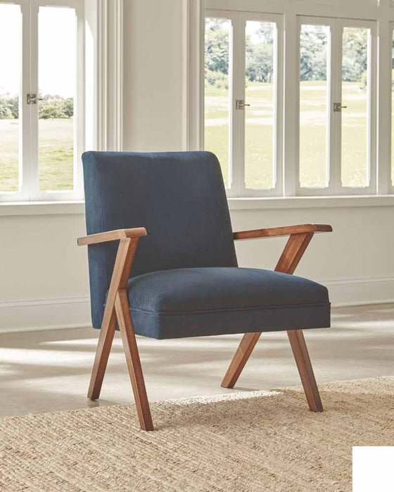 Coaster Furniture - Dark Blue Accent Chair - 905415 - Room View