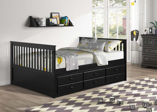 Myco Furniture - Gabrielle Full Captain's Bed in Black - 9061-BK - GreatFurnitureDeal