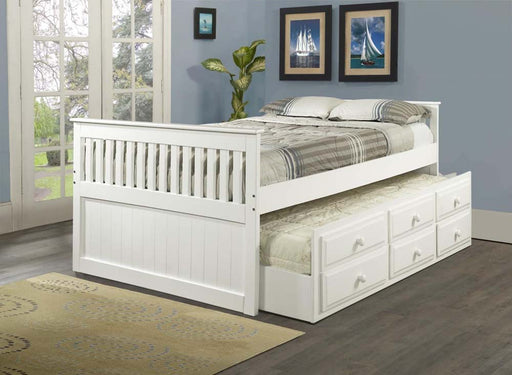 Myco Furniture - Gabrielle Full Captain's Bed in White - 9061-WH - GreatFurnitureDeal
