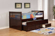 Myco Furniture - Bennett Full Bed with Trundle & 3 Storage Drawers in Espresso - 9065-ESP