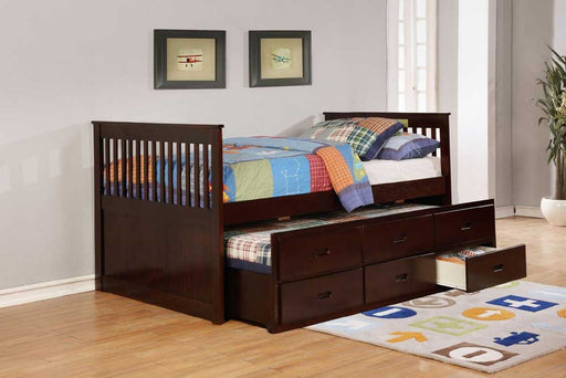 Myco Furniture - Bennett Full Bed with Trundle & 3 Storage Drawers in Espresso - 9065-ESP - GreatFurnitureDeal