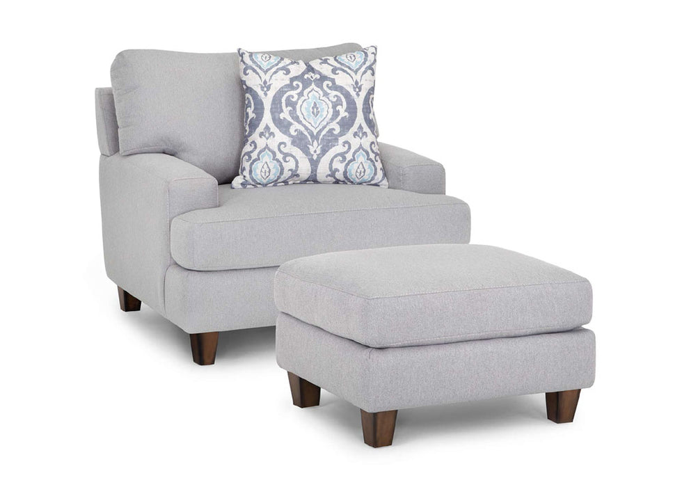 Franklin Furniture - Bradshaw Chair with Matching Ottoman in Slate - 90688-618-SLATE