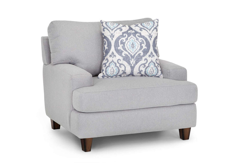 Franklin Furniture - Bradshaw Chair with Matching Ottoman in Slate - 90688-618-SLATE