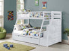 Myco Furniture - Julian Twin over Full Storage Bunkbed in White - 9074N-WH - GreatFurnitureDeal