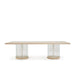 AICO Furniture - Laguna Rectangular Double Pedestal Dining Table in Washed Oak - 9083002-129 - GreatFurnitureDeal