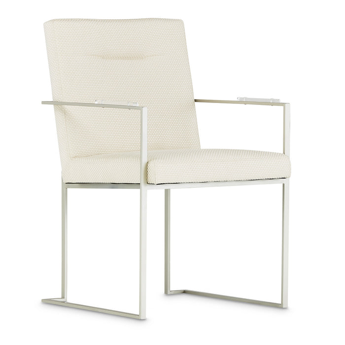 AICO Furniture - Laguna Arm Chair in Brushed Silver (Set of 2) - 9083004-814