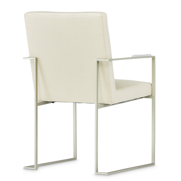 AICO Furniture - Laguna Arm Chair in Brushed Silver (Set of 2) - 9083004-814