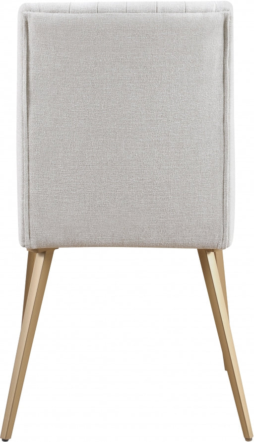 Meridian Furniture - Eleanor Linen Dining Chair Set of 2 in Cream - 932Cream-C - GreatFurnitureDeal