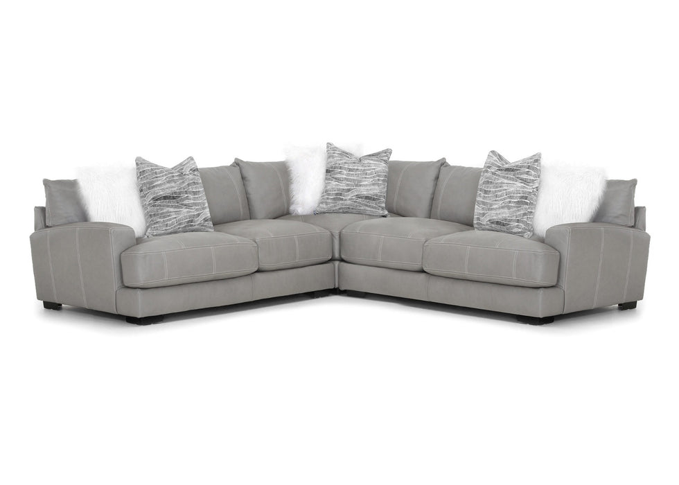 Franklin Furniture - Antonia 3 Piece Leather Stationary Sectional - 90959-90904-90960