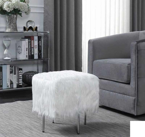 Coaster Furniture - White Ottoman - 910231 - GreatFurnitureDeal