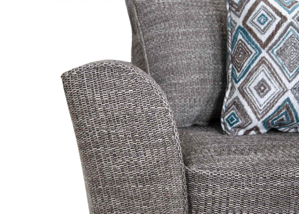 Franklin Furniture - Hughes Chair and a Half and Matching Ottoman in New Hues Pewter - 91088-91018-PEWTER - GreatFurnitureDeal