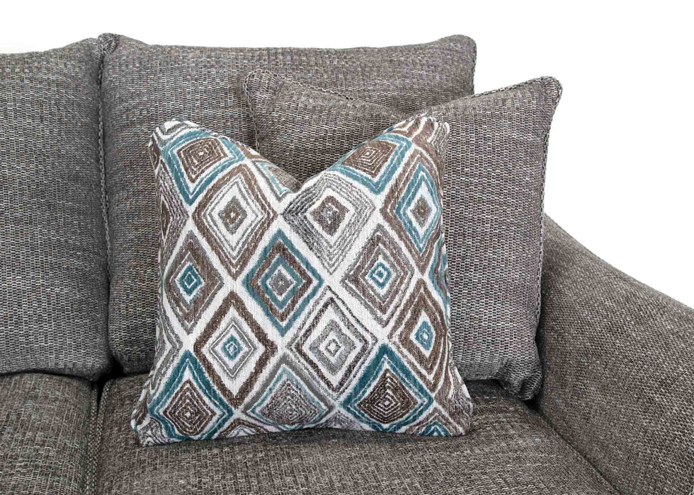 Franklin Furniture - Hughes Chair and a Half and Matching Ottoman in New Hues Pewter - 91088-91018-PEWTER - GreatFurnitureDeal