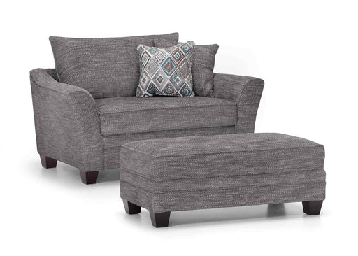 Franklin Furniture - Hughes Chair and a Half and Matching Ottoman in New Hues Pewter - 91088-91018-PEWTER
