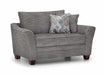 Franklin Furniture - Hughes Chair and a Half and Matching Ottoman in New Hues Pewter - 91088-91018-PEWTER - GreatFurnitureDeal