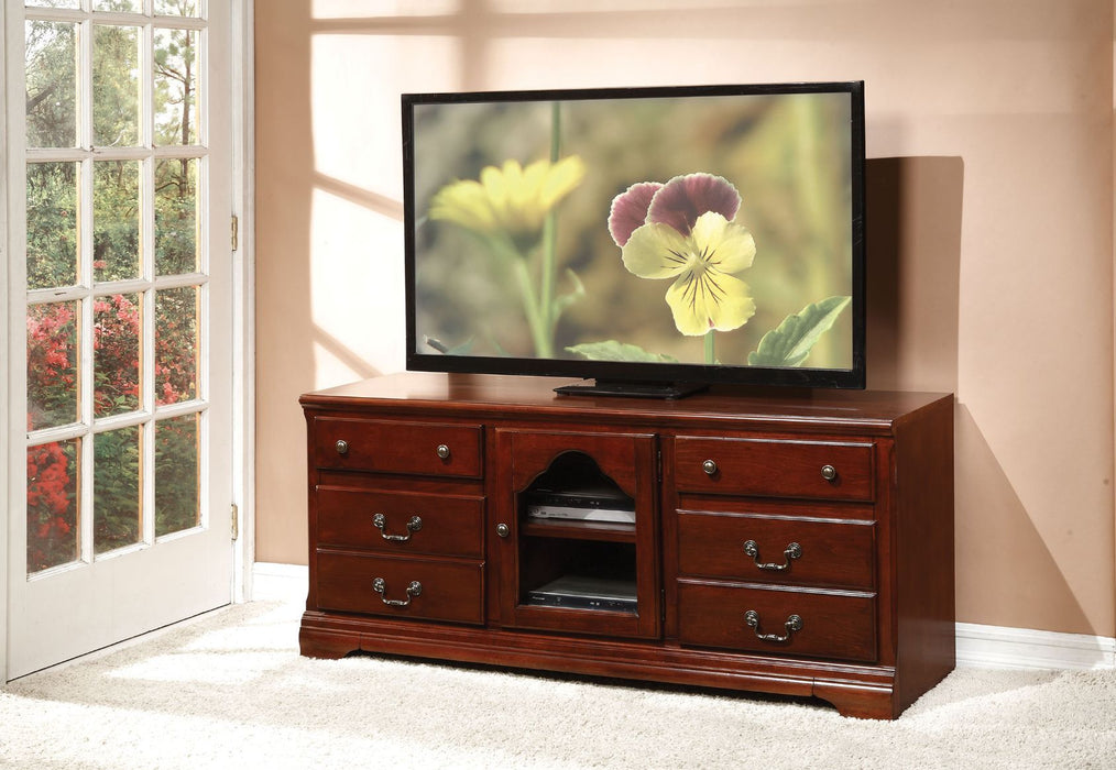 Acme Furniture - Hercules TV Stand in Cherry - 91113 - GreatFurnitureDeal