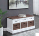 Coaster Furniture - Weathered Brown And White Storage Bench - 911196