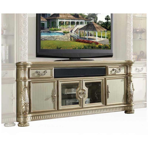 Acme Furniture - Vendome II TV Console, Gold Patina & Bone - 91313 - GreatFurnitureDeal