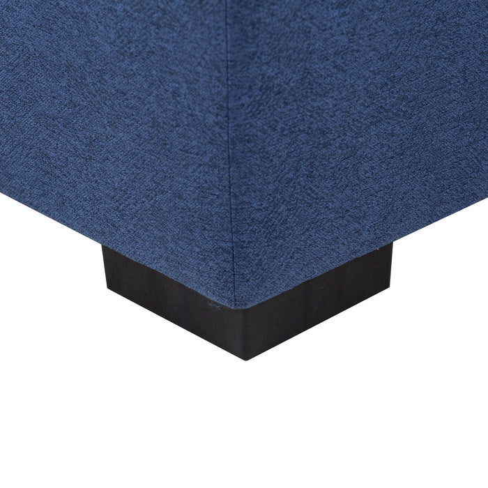 GFD Home - Sectional Sofa with Ottoman DIY Combination Sofa Blue - GreatFurnitureDeal
