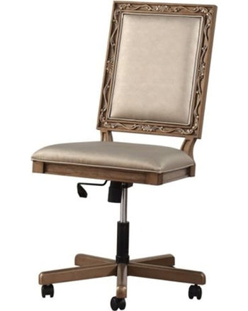 Acme Furniture - Orianne Champagne PU & Antique Gold Office Chair - 91437 - GreatFurnitureDeal