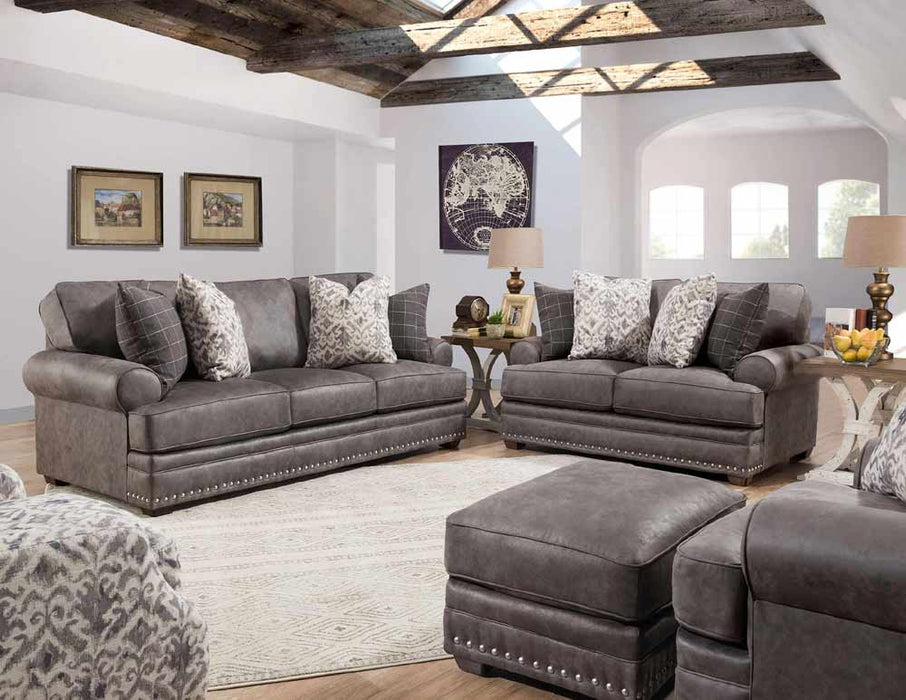 Franklin Furniture - McClain 2 Piece Sofa Set in Steele - 914-SL-STEELE