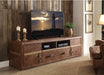 Acme Furniture - Aberdeen TV Stand, Vintage Dark Brown Top Grain Leather - 91500 - GreatFurnitureDeal