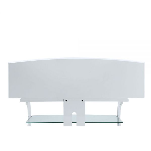 Acme Furniture - Aileen White & Clear Glass TV Stand - 91554 - GreatFurnitureDeal