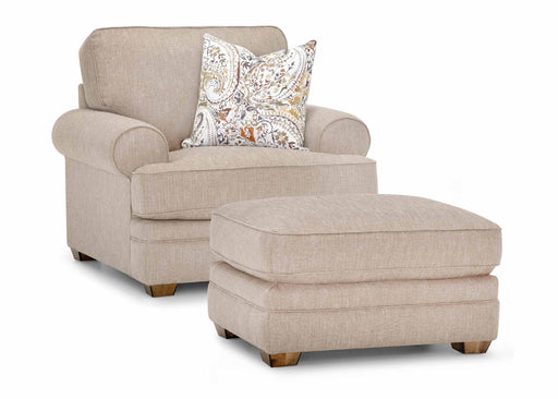 Franklin Furniture - Vermont Chair and a Half and Matching Ottoman in Vermont Teak - 91588-91518-TEAK - GreatFurnitureDeal