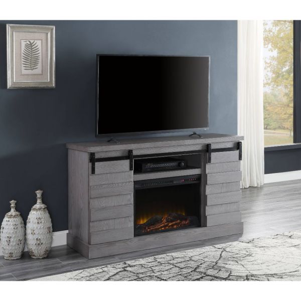 Acme Furniture - Amrita TV Stand in Gray Oak - 91616