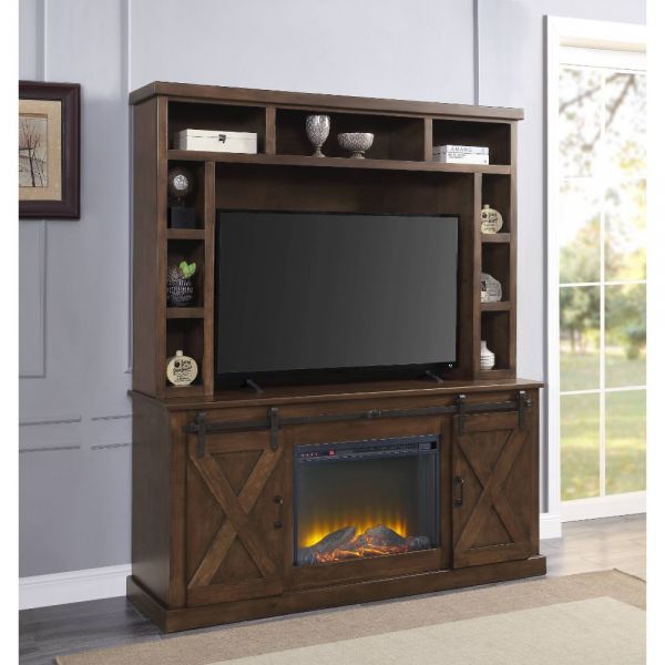 Acme Furniture - Aksel Entertainment Center in Walnut - 91628