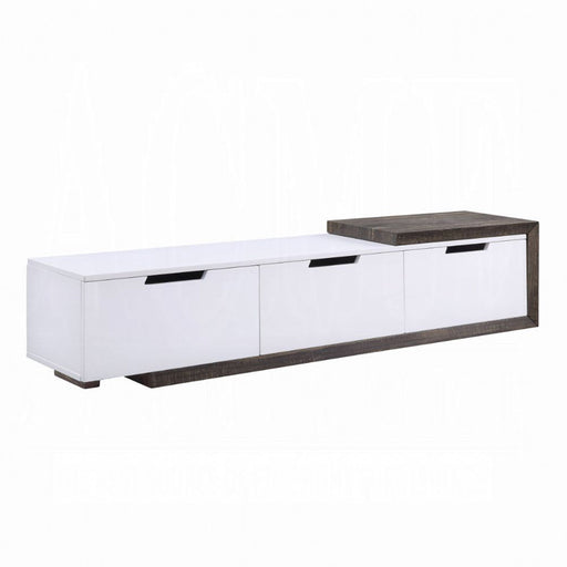 Acme Furniture - Orion TV Stand in White High Gloss - 91680 - GreatFurnitureDeal