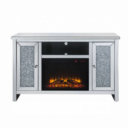 Acme Furniture - Noralie TV Stand w-Fireplace (LED) in Mirrored - 91775 - GreatFurnitureDeal