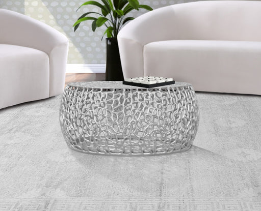 Meridian Furniture - Priya Coffee Table in Silver - 224Silver-C - GreatFurnitureDeal